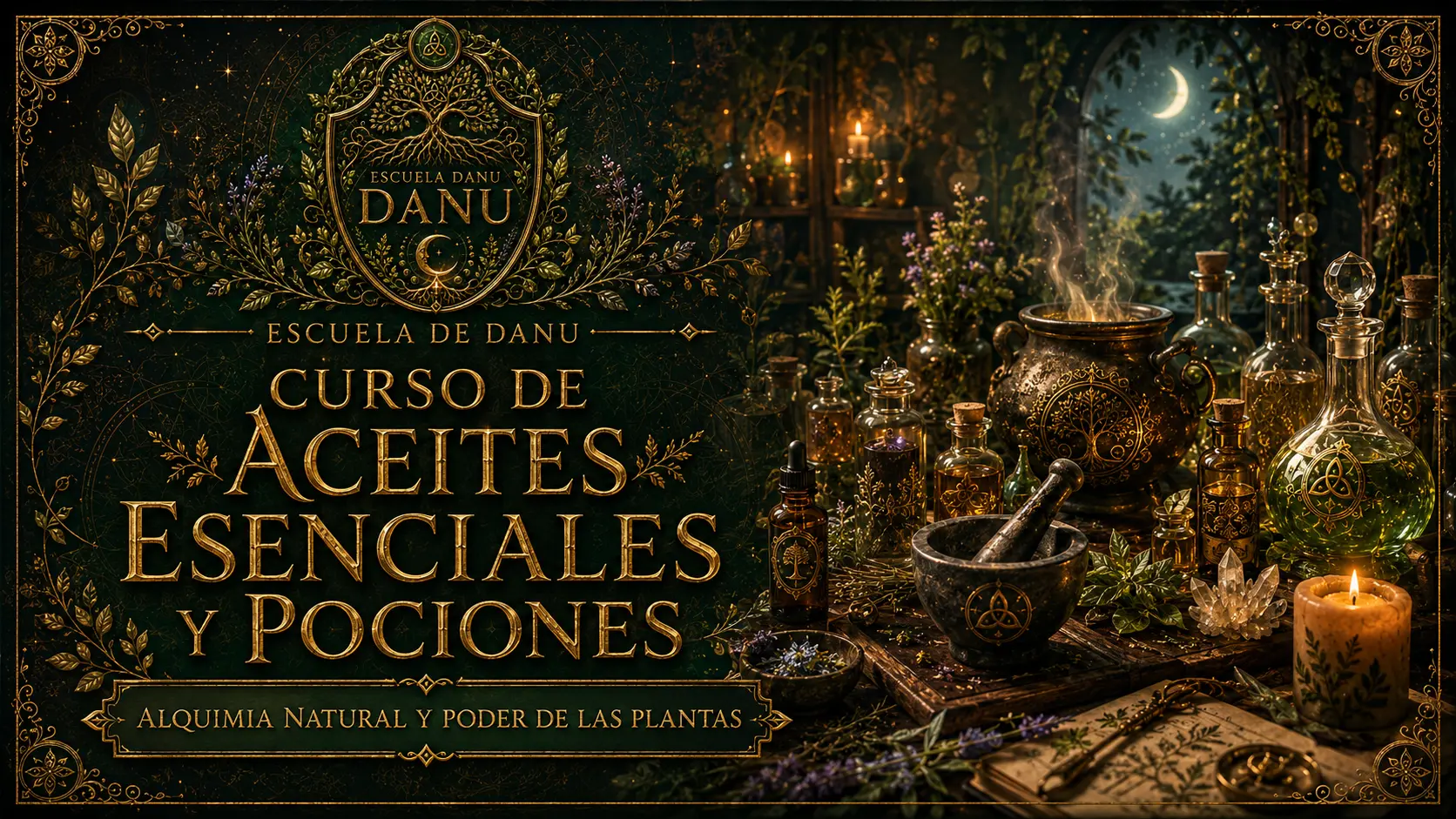 Portada de Curso de Aceites Esenciales y Pociones