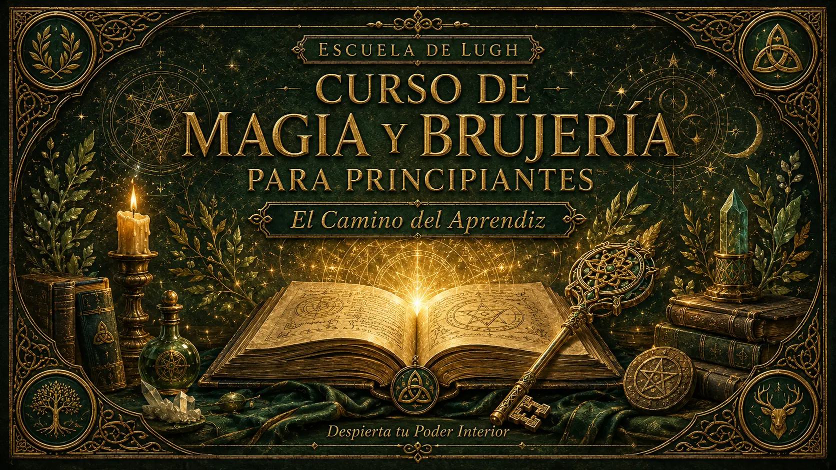 Portada de Curso de Magia y Brujería para Principiantes